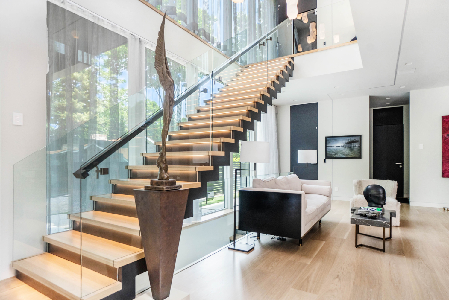 Custom Glass Stair Rail Hand Rail