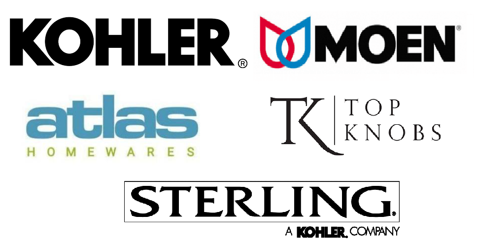 Moen Kohler Sterling Top Knobs Atlas Comapany Logos